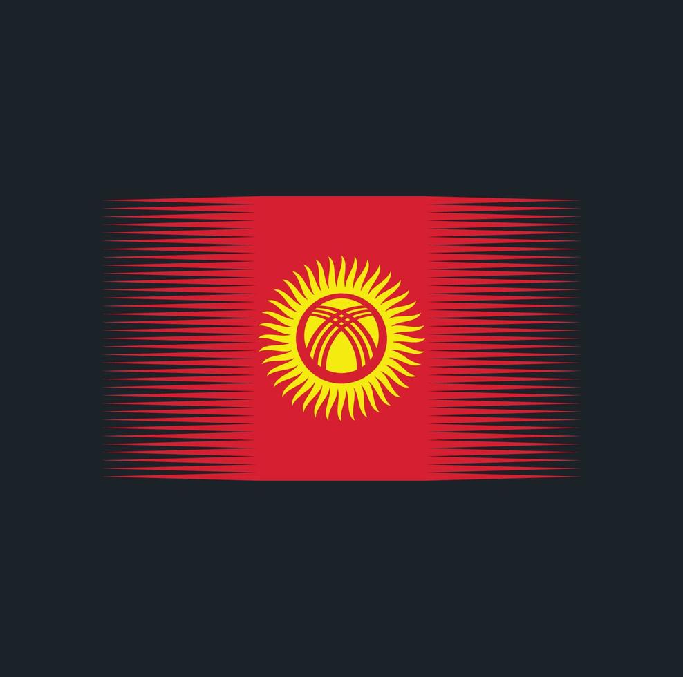 pennello bandiera del Kirghizistan. bandiera nazionale vettore