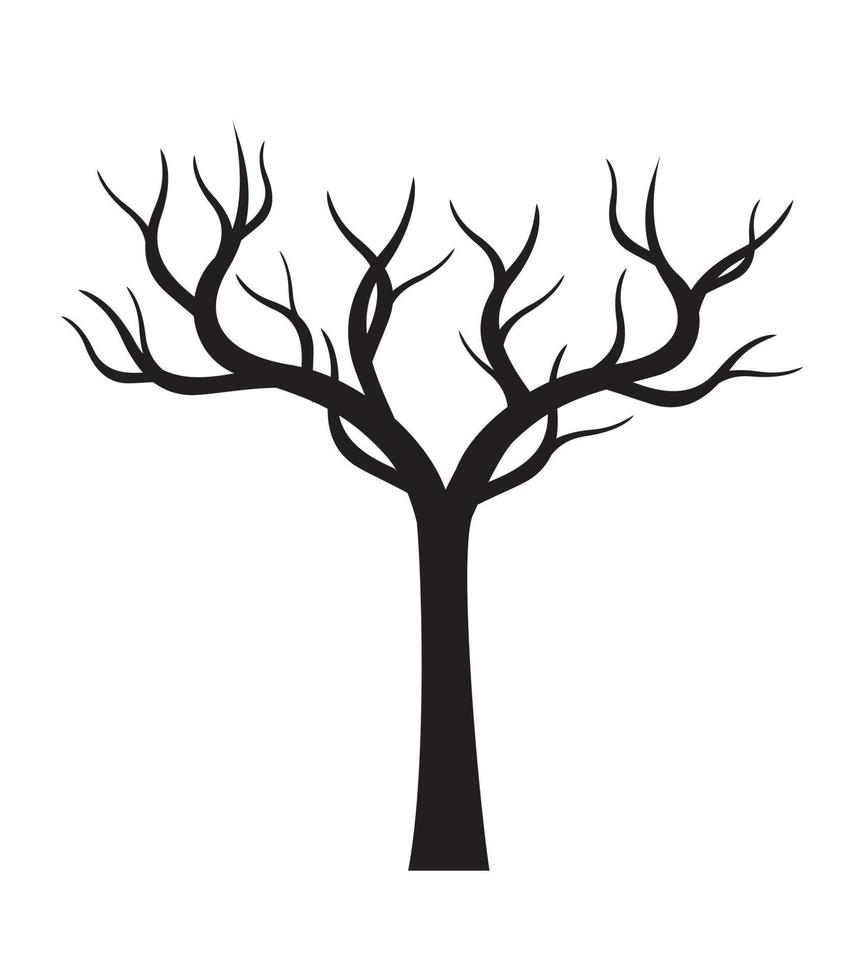 albero nero. illustrazione vettoriale. vettore