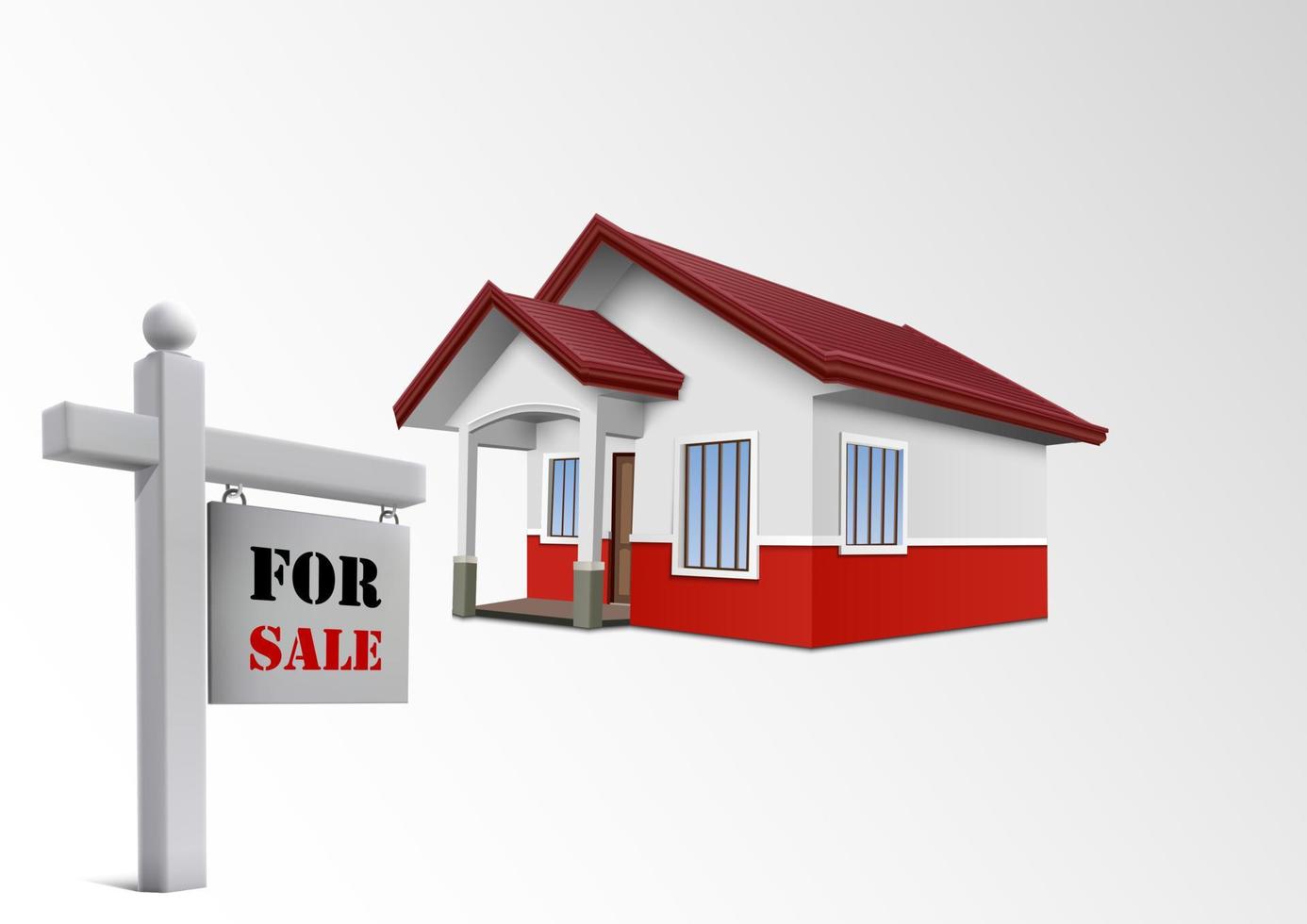 illustrazione vettoriale di casa in vendita icona