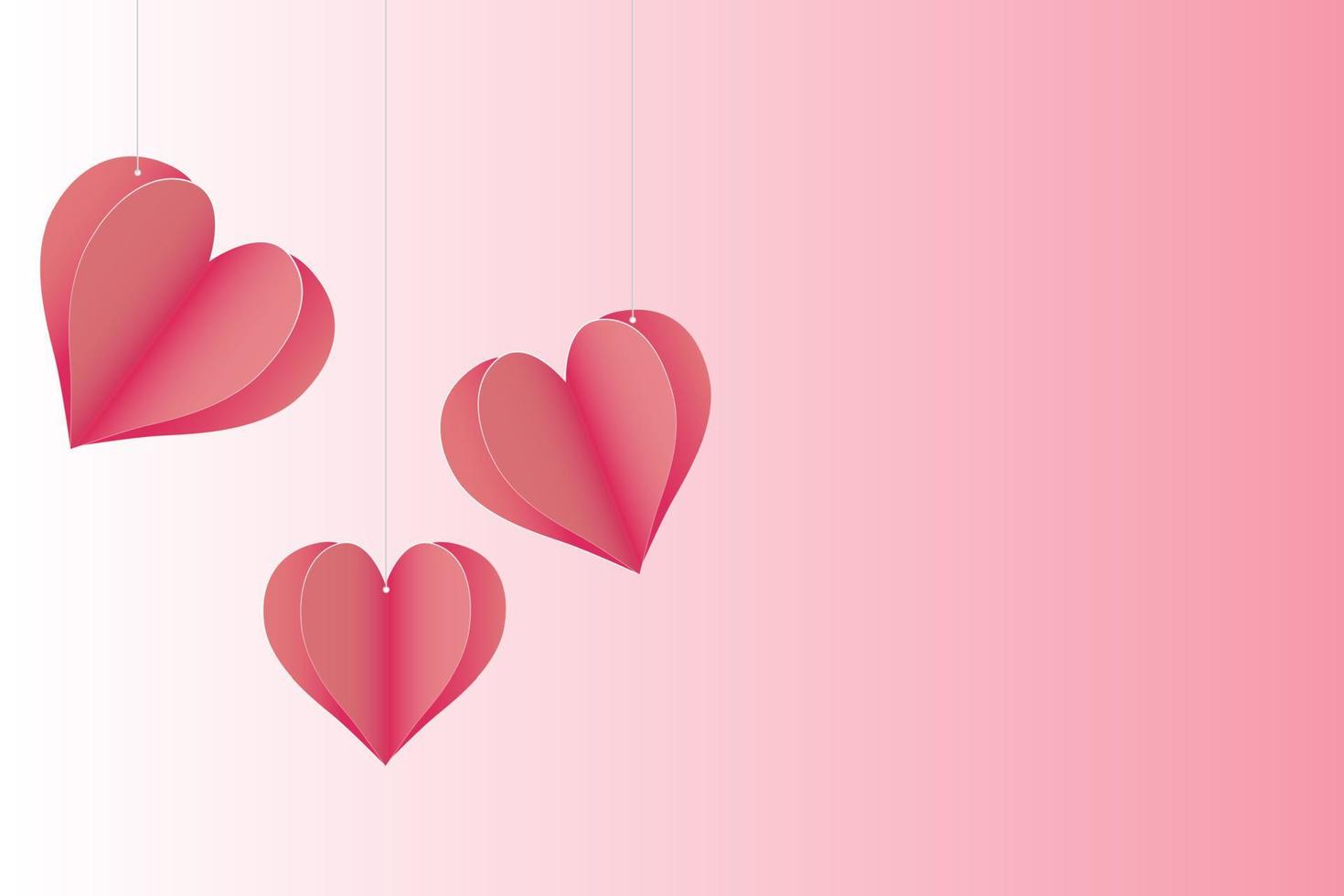 cuore di carta di buon San Valentino vettore