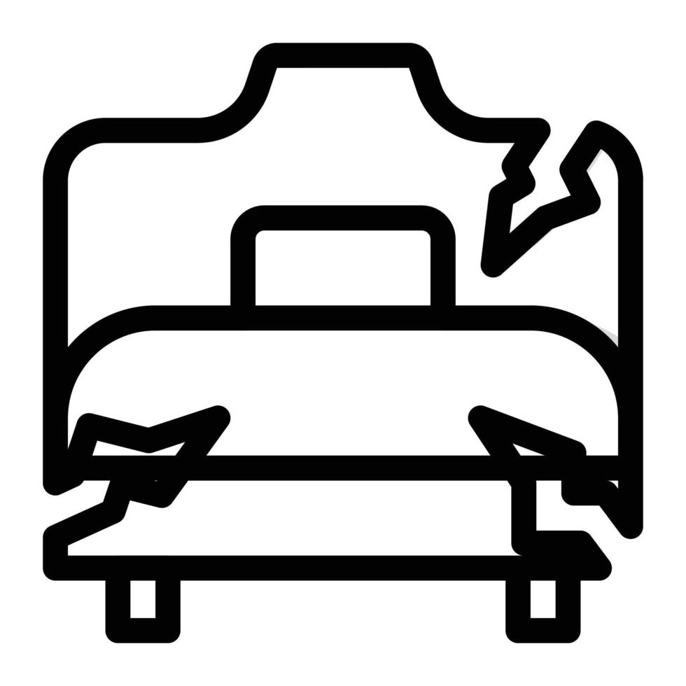 illustrazione vettoriale del letto su uno sfondo. simboli di qualità premium. icone vettoriali per il concetto e la progettazione grafica.