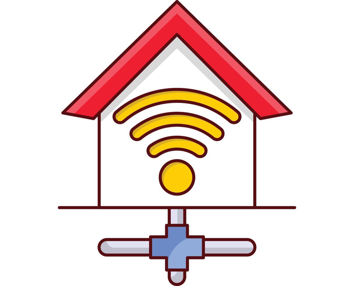 illustrazione vettoriale wireless domestica su uno sfondo simboli di qualità premium. icone vettoriali per il concetto e la progettazione grafica.
