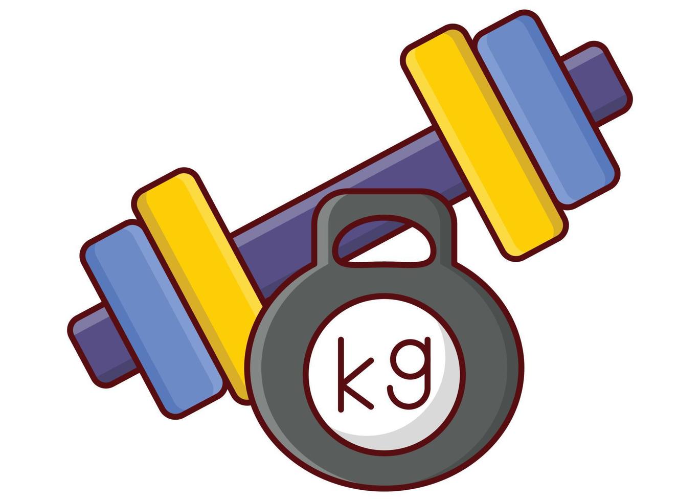 manubrio kg illustrazione vettoriale su uno sfondo simboli di qualità premium. icone vettoriali per il concetto e la progettazione grafica.