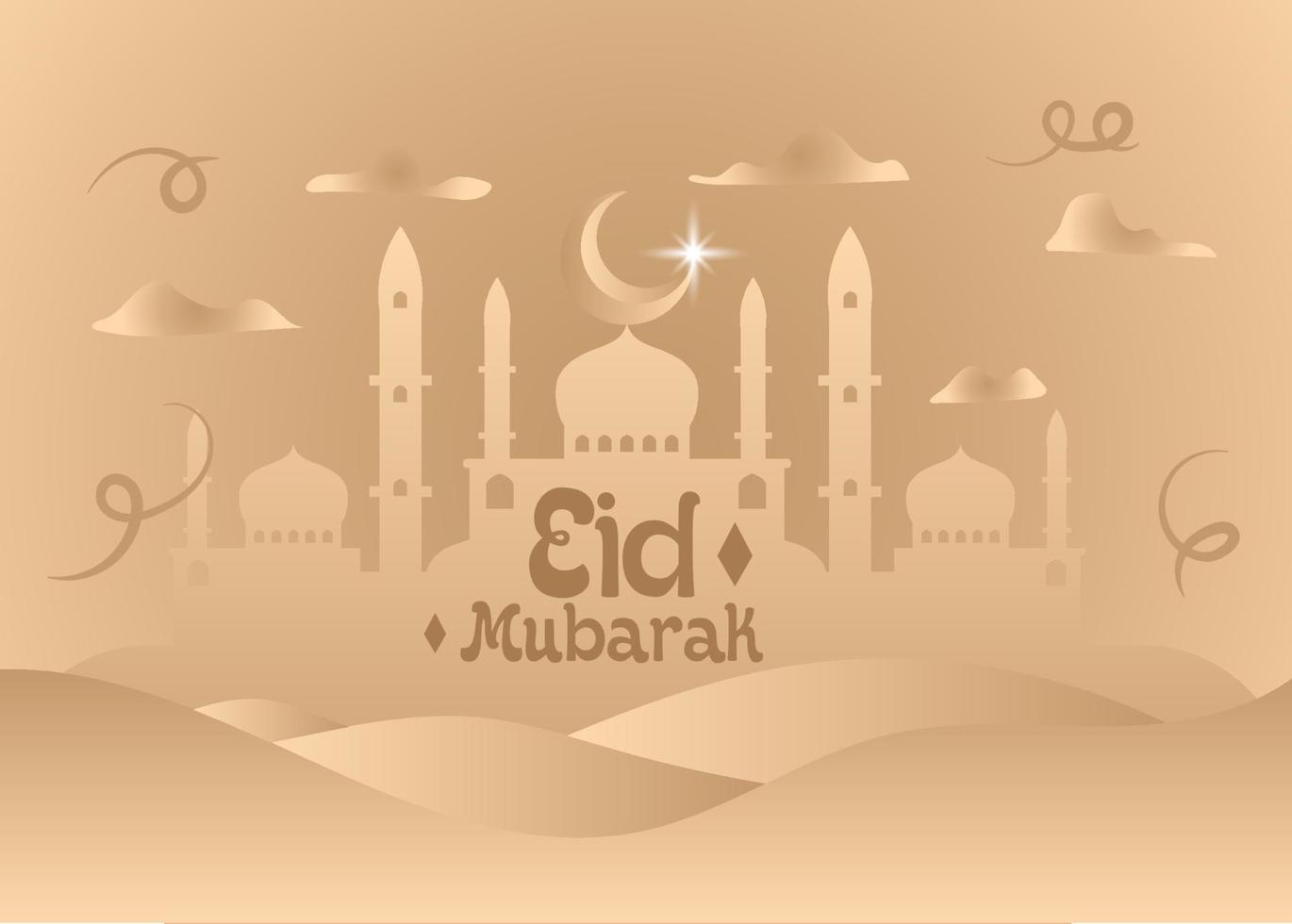 eid mubarak, eid al adha, eid al fitr banner poster islamico e vettore di dessert