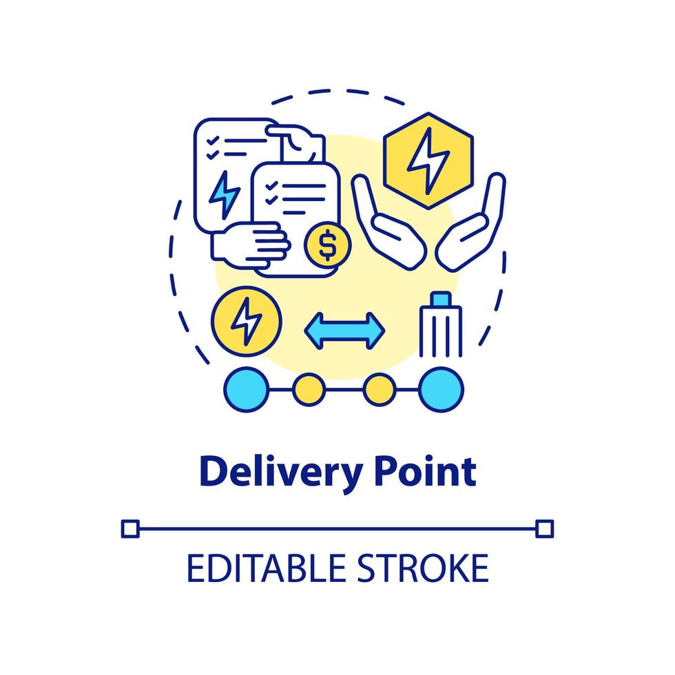icona del concetto di punto di consegna vettore