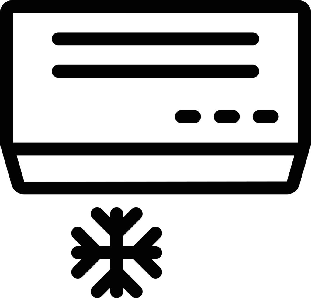 illustrazione vettoriale del condizionatore su uno sfondo simboli di qualità premium. icone vettoriali per il concetto e la progettazione grafica.