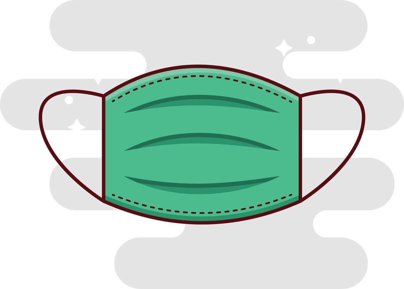 illustrazione vettoriale maschera facciale su uno sfondo simboli di qualità premium. icone vettoriali per il concetto e la progettazione grafica.