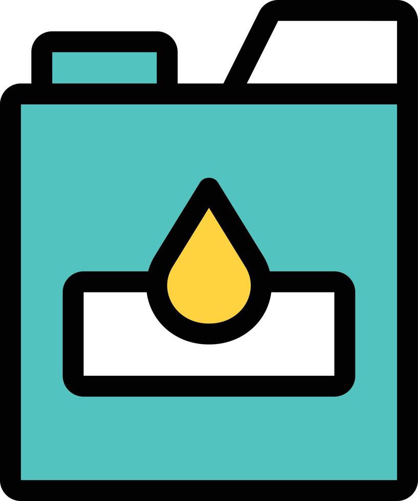 illustrazione vettoriale della tanica di carburante su uno sfondo. simboli di qualità premium. icone vettoriali per il concetto e la progettazione grafica.