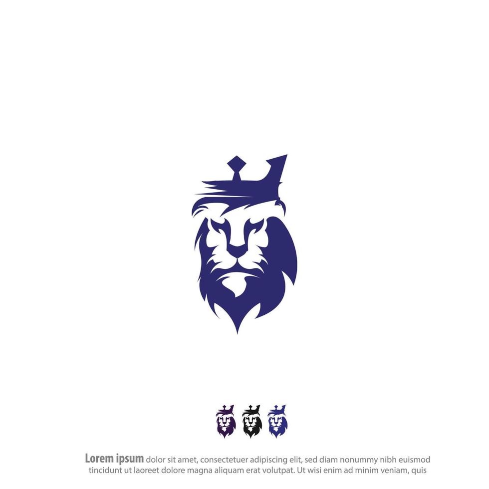 vettore del logo del re leone