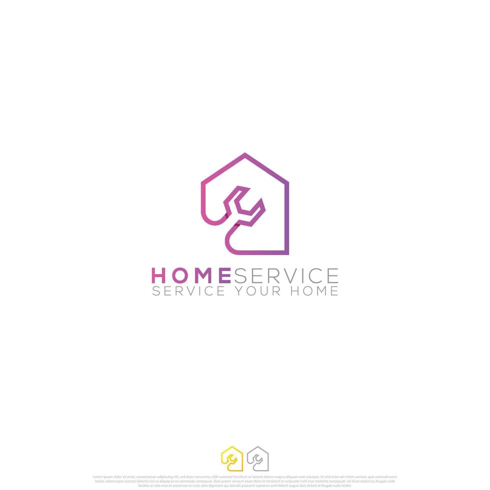 disegno vettoriale del logo del servizio a domicilio