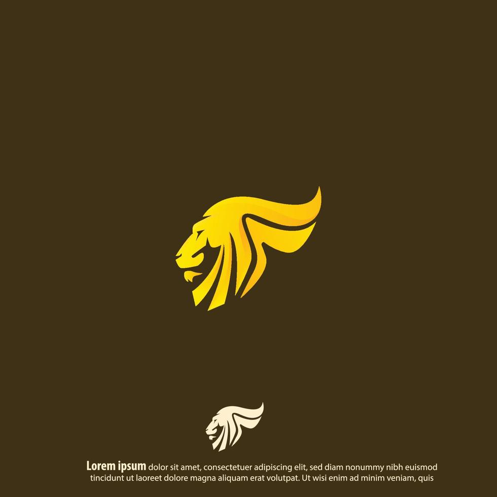 disegno vettoriale logo leone