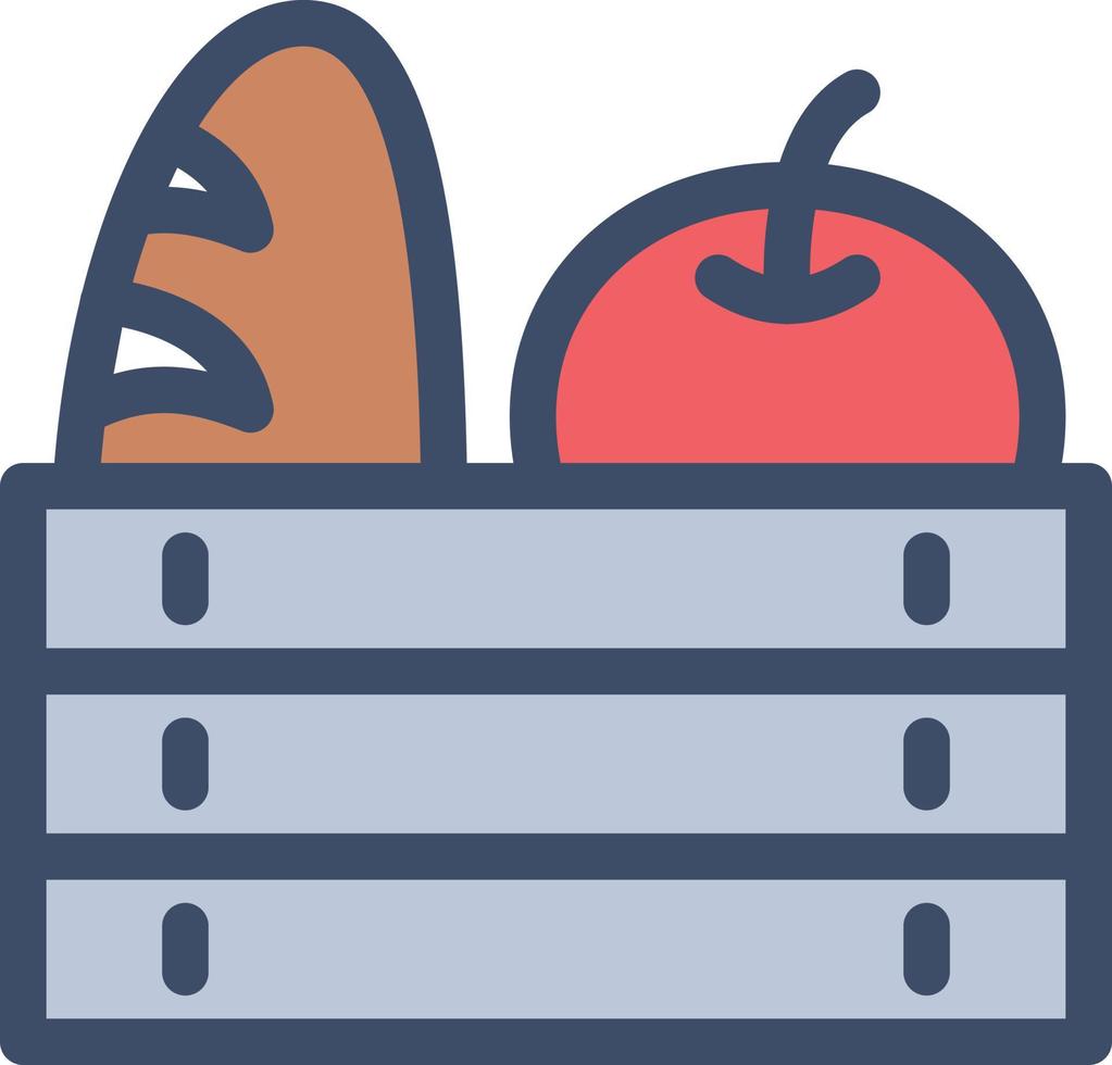 illustrazione vettoriale di cesto di frutta su uno sfondo simboli di qualità premium. icone vettoriali per il concetto e la progettazione grafica.
