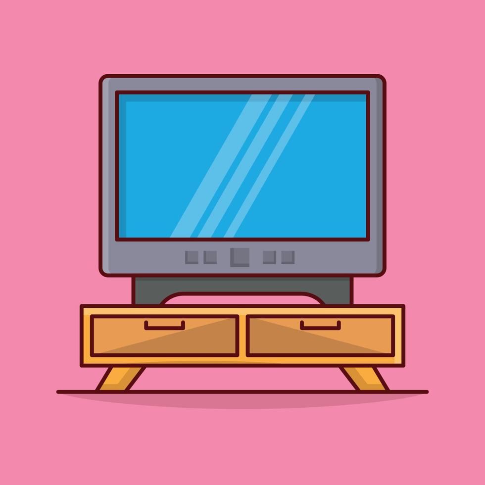 illustrazione vettoriale tv su uno sfondo simboli di qualità premium. icone vettoriali per il concetto e la progettazione grafica.