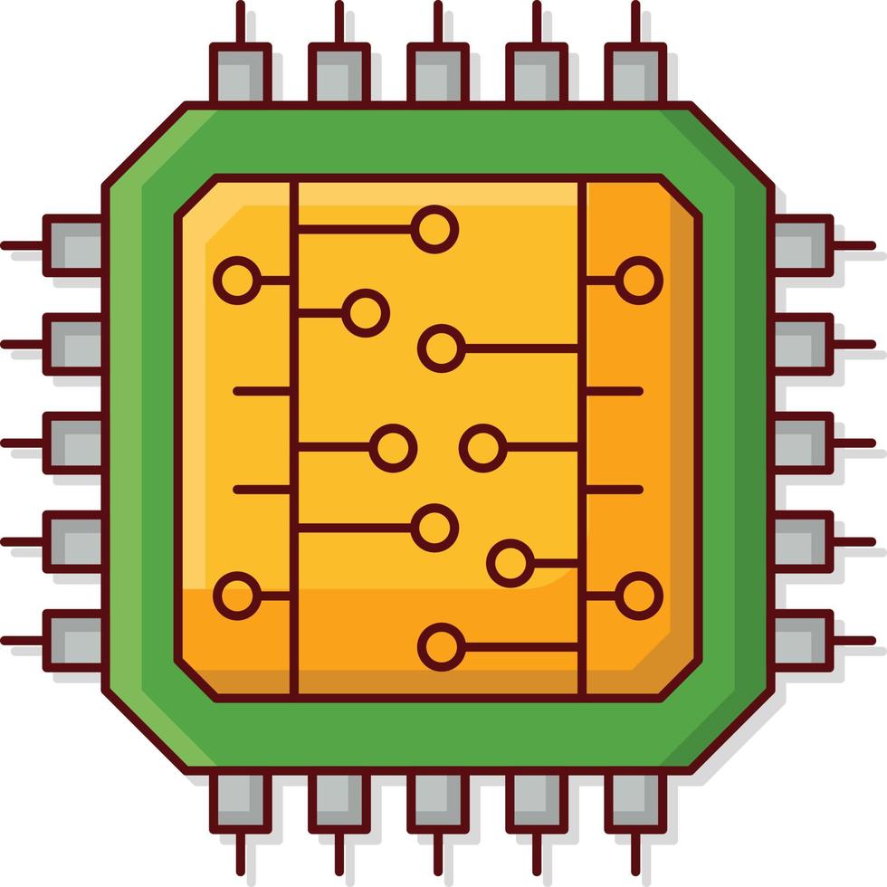 illustrazione vettoriale di chip su uno sfondo simboli di qualità premium. icone vettoriali per il concetto e la progettazione grafica.