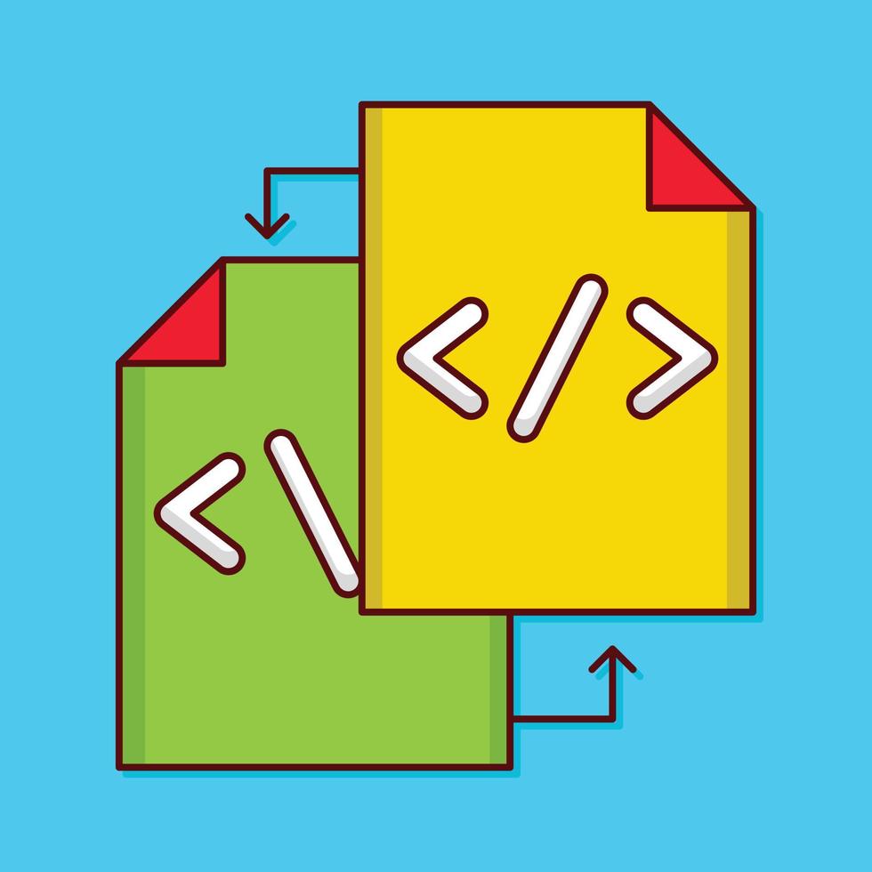 illustrazione vettoriale del file di codifica su uno sfondo. simboli di qualità premium. icone vettoriali per il concetto e la progettazione grafica.