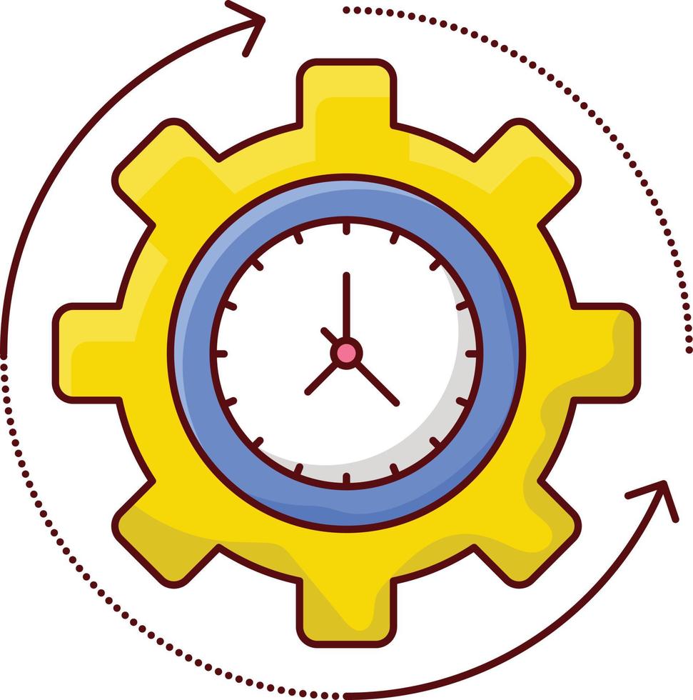 illustrazione vettoriale di impostazione del tempo su uno sfondo simboli di qualità premium. icone vettoriali per il concetto e la progettazione grafica.