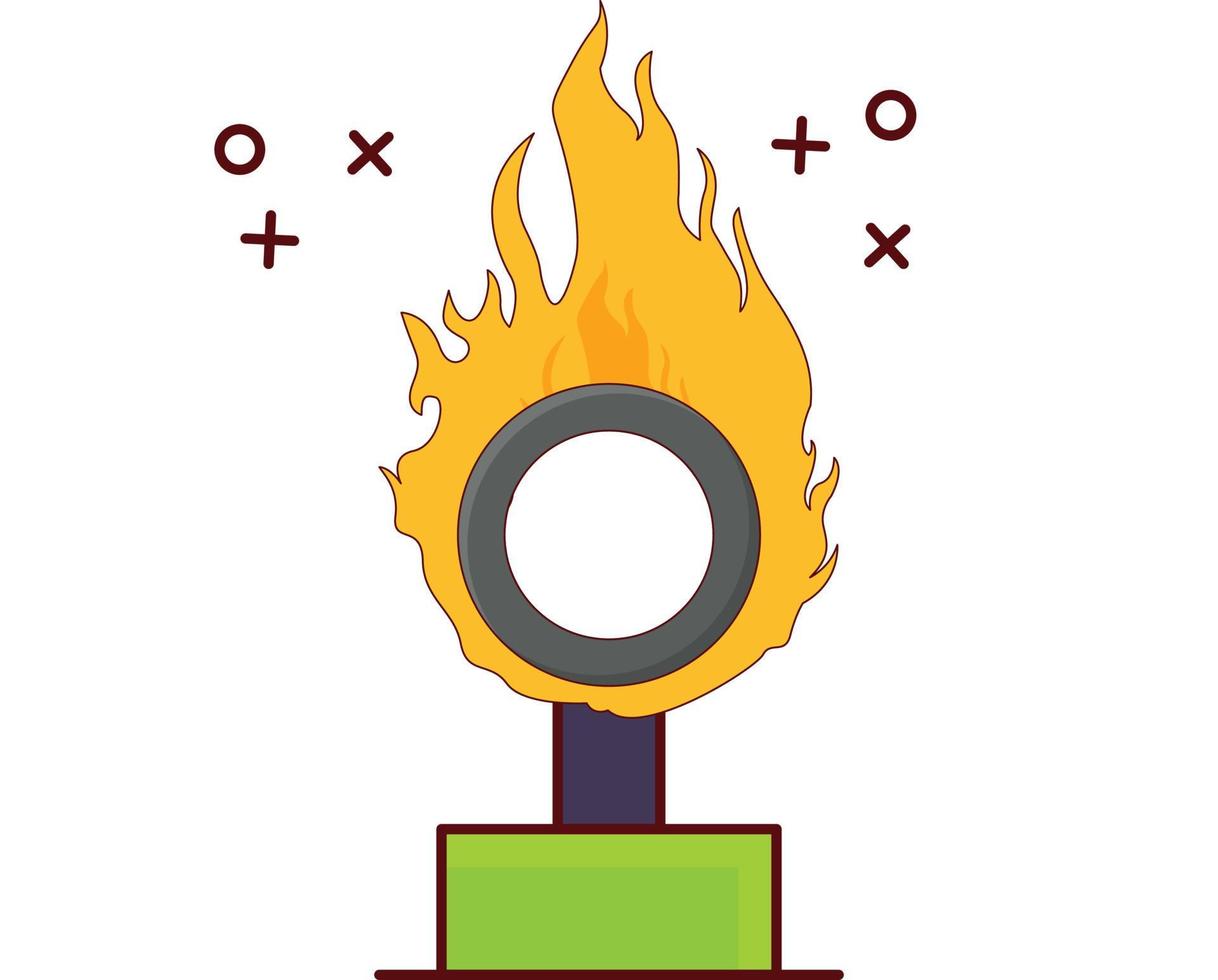 illustrazione vettoriale del cerchio del fuoco su uno sfondo simboli di qualità premium. icone vettoriali per il concetto e la progettazione grafica.