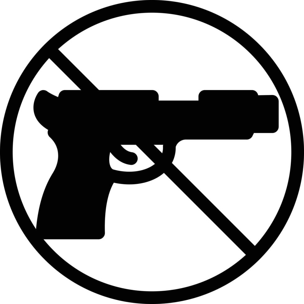 illustrazione vettoriale dell'arma non consentita su uno sfondo simboli di qualità premium. icone vettoriali per il concetto e la progettazione grafica.
