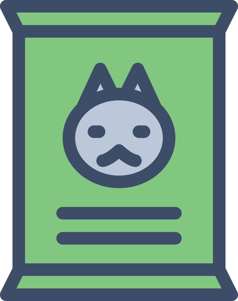 illustrazione vettoriale di cibo per gatti su uno sfondo simboli di qualità premium. icone vettoriali per il concetto e la progettazione grafica.
