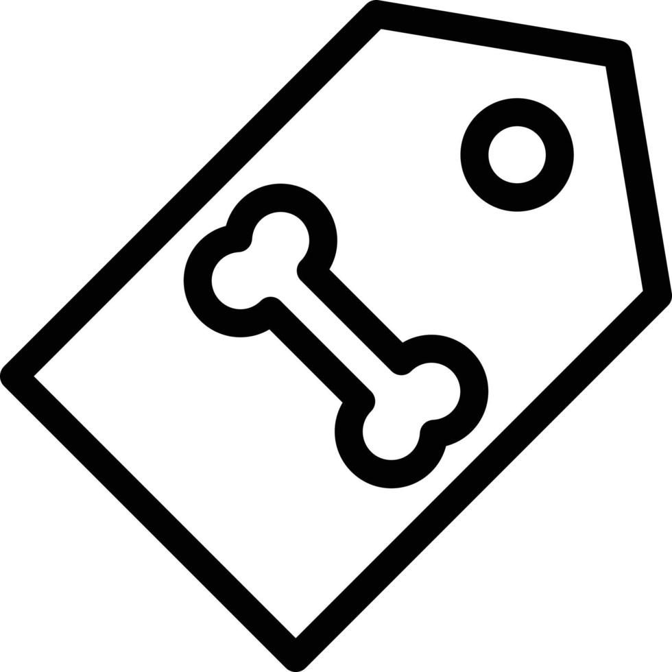illustrazione vettoriale di tag osseo su uno sfondo simboli di qualità premium. icone vettoriali per il concetto e la progettazione grafica.