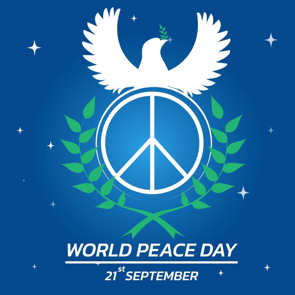 concetto di giornata internazionale della pace. illustrazione concetto presente mondo di pace. vettore illustrare.