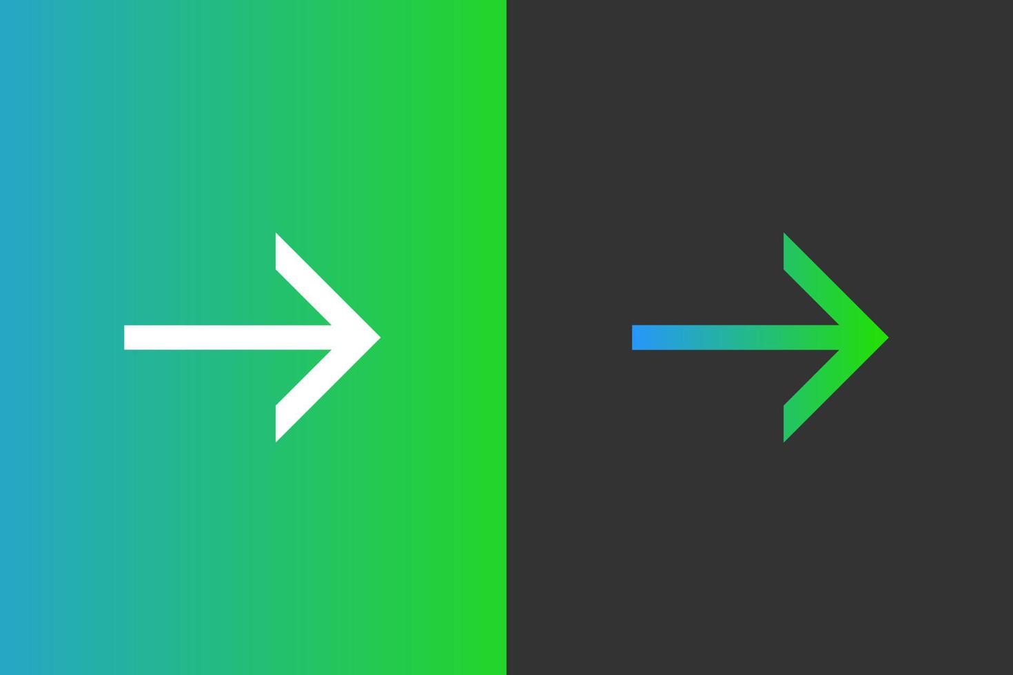 icona freccia segni simboli blu verde vettore elegante e moderno per il tuo business