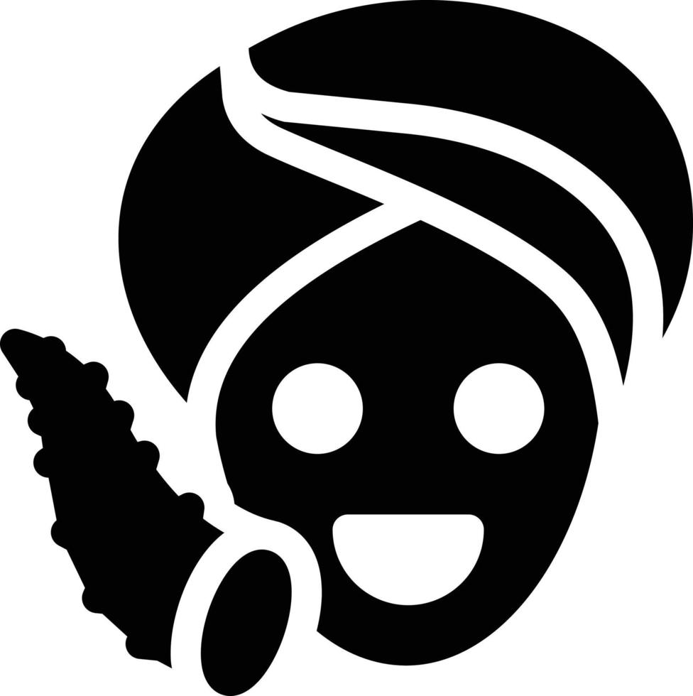 illustrazione vettoriale maschera facciale su uno sfondo simboli di qualità premium. icone vettoriali per il concetto e la progettazione grafica.