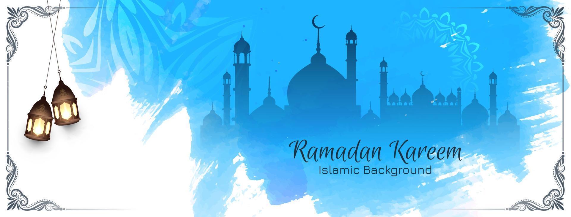 ramadan kareem festival islamico elegante design decorativo banner vettore
