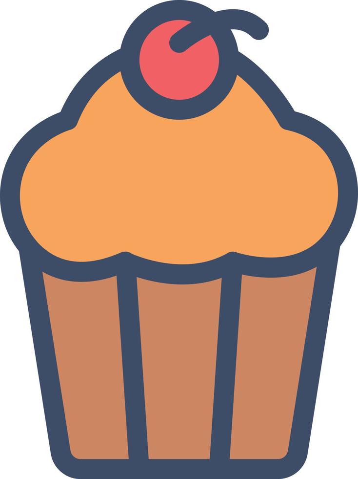 illustrazione vettoriale cupcake su uno sfondo simboli di qualità premium. icone vettoriali per il concetto e la progettazione grafica.