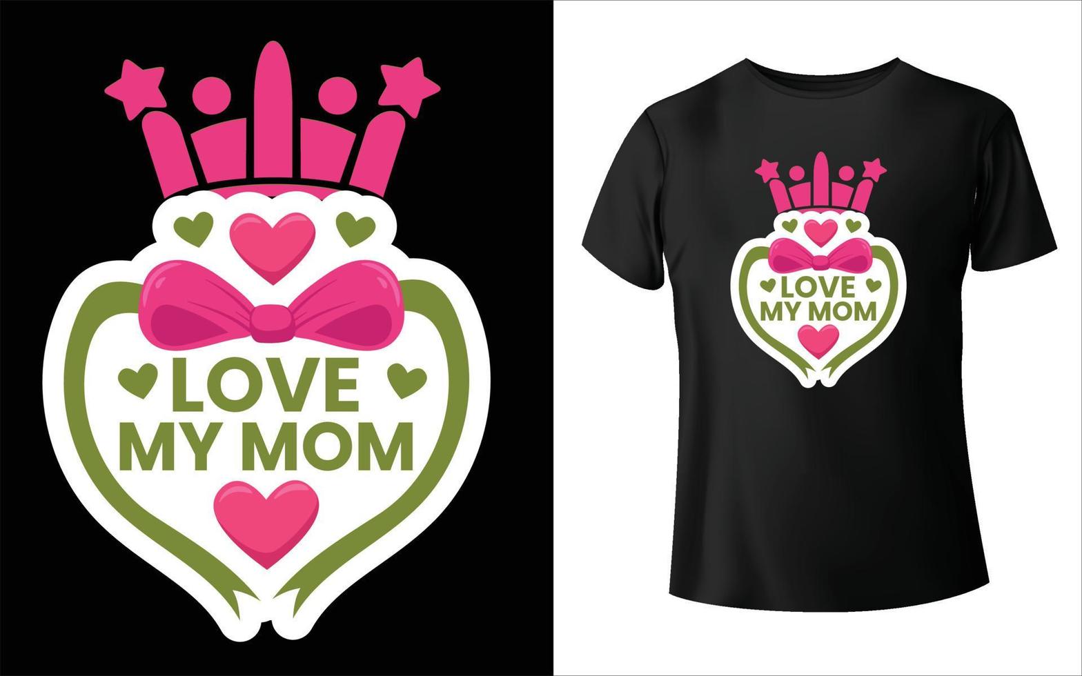 design t-shirt per la festa della mamma felice. mamma vettoriale, grafica vettoriale, design t-shirt mamma vettore
