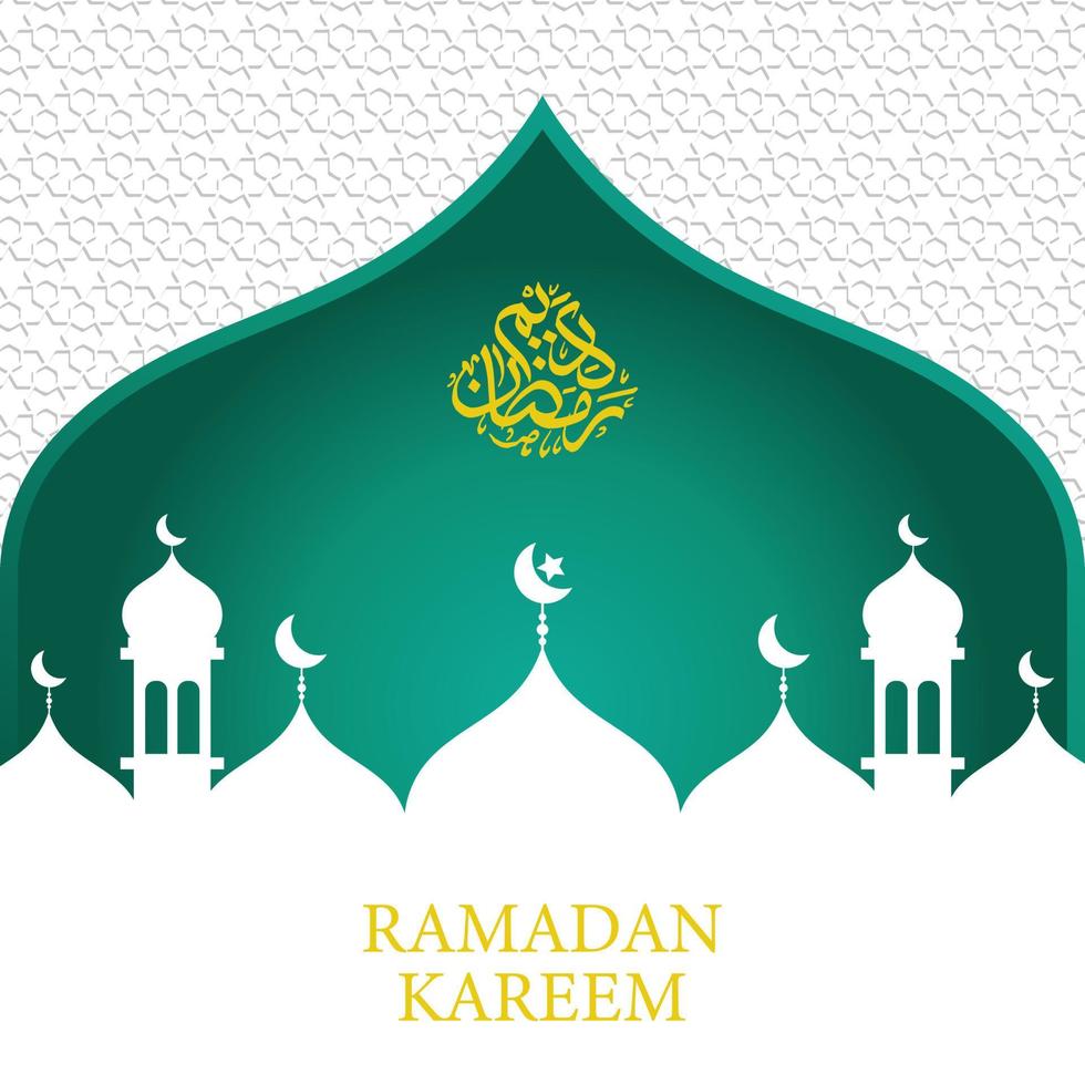 modello di banner social media, saluto ramadan kareem vettore