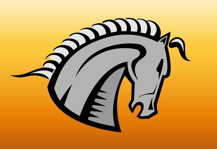 Logo della testa di cavallo vettore