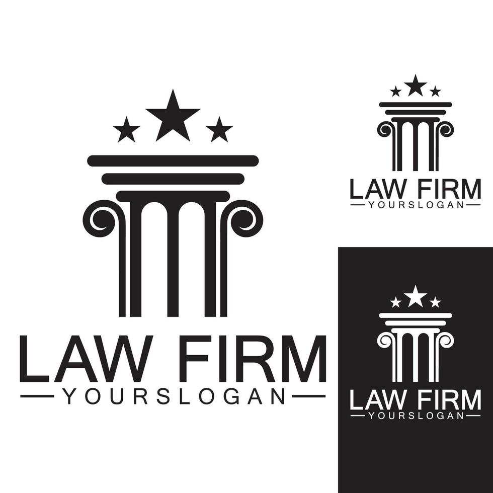 logo del pilastro dello studio legale modello-vettore vettore