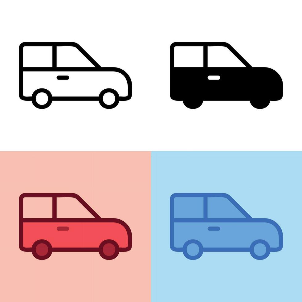 illustrazione grafica vettoriale dell'icona dell'auto. perfetto per interfaccia utente, nuova applicazione, ecc