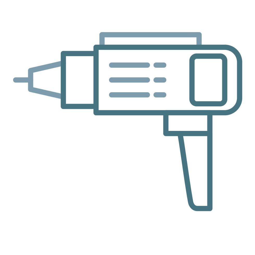 icona a due colori della linea di perforazione automatica vettore