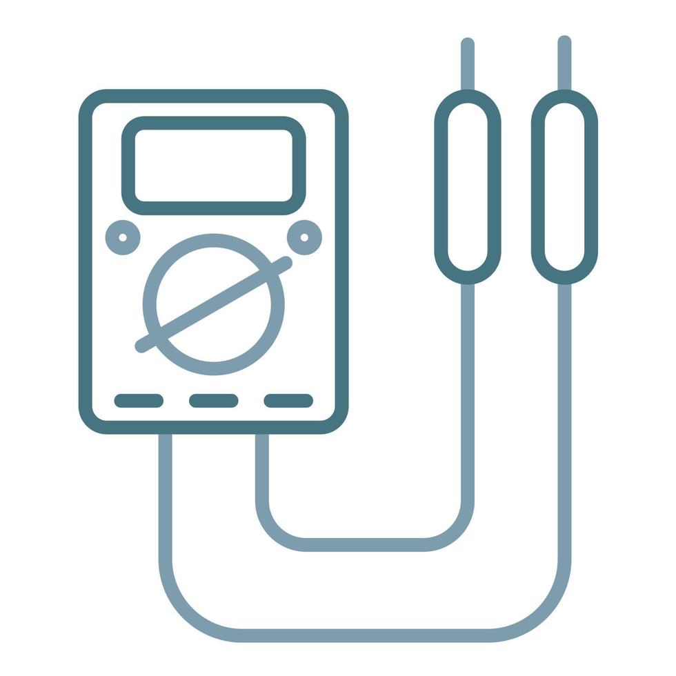 icona a due colori della linea del multimetro vettore