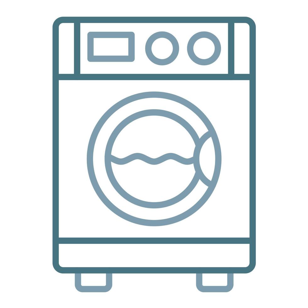 icona a due colori della linea della lavatrice vettore