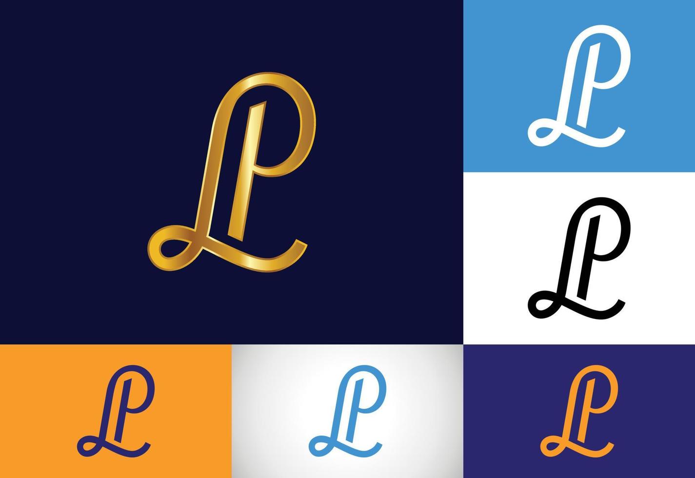 lettera monogramma iniziale lp logo design vector. simbolo grafico dell'alfabeto per il business aziendale vettore