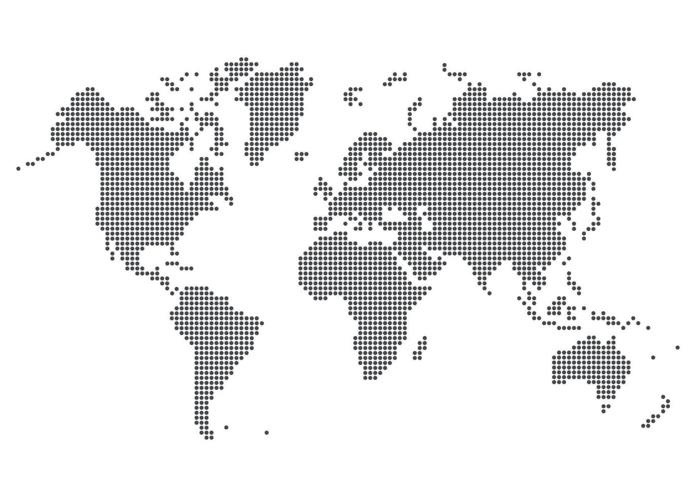 mappa del mondo creata da punti. illustrazione vettoriale