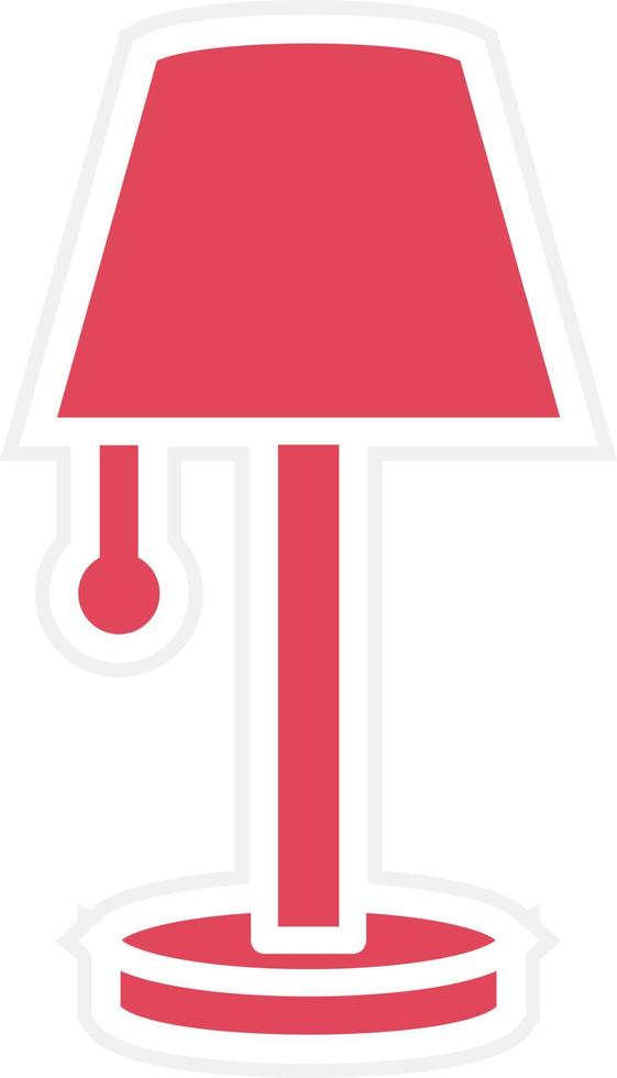stile icona lampada da tavolo vettore