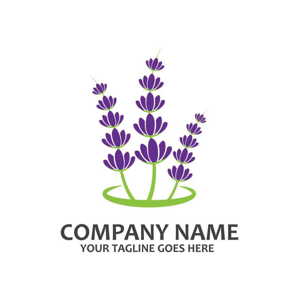 semplice fiore di lavanda icona gratis logo vettoriale