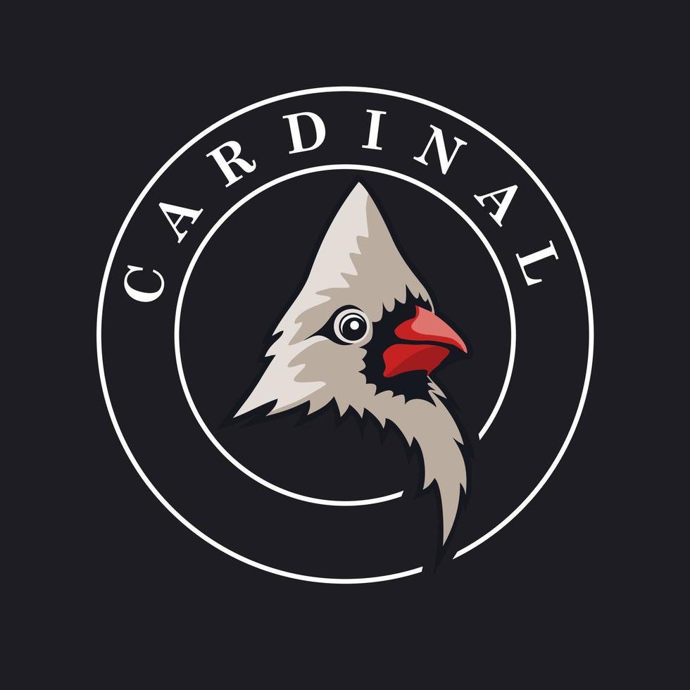 vettore di progettazione del logo degli uccelli cardinali