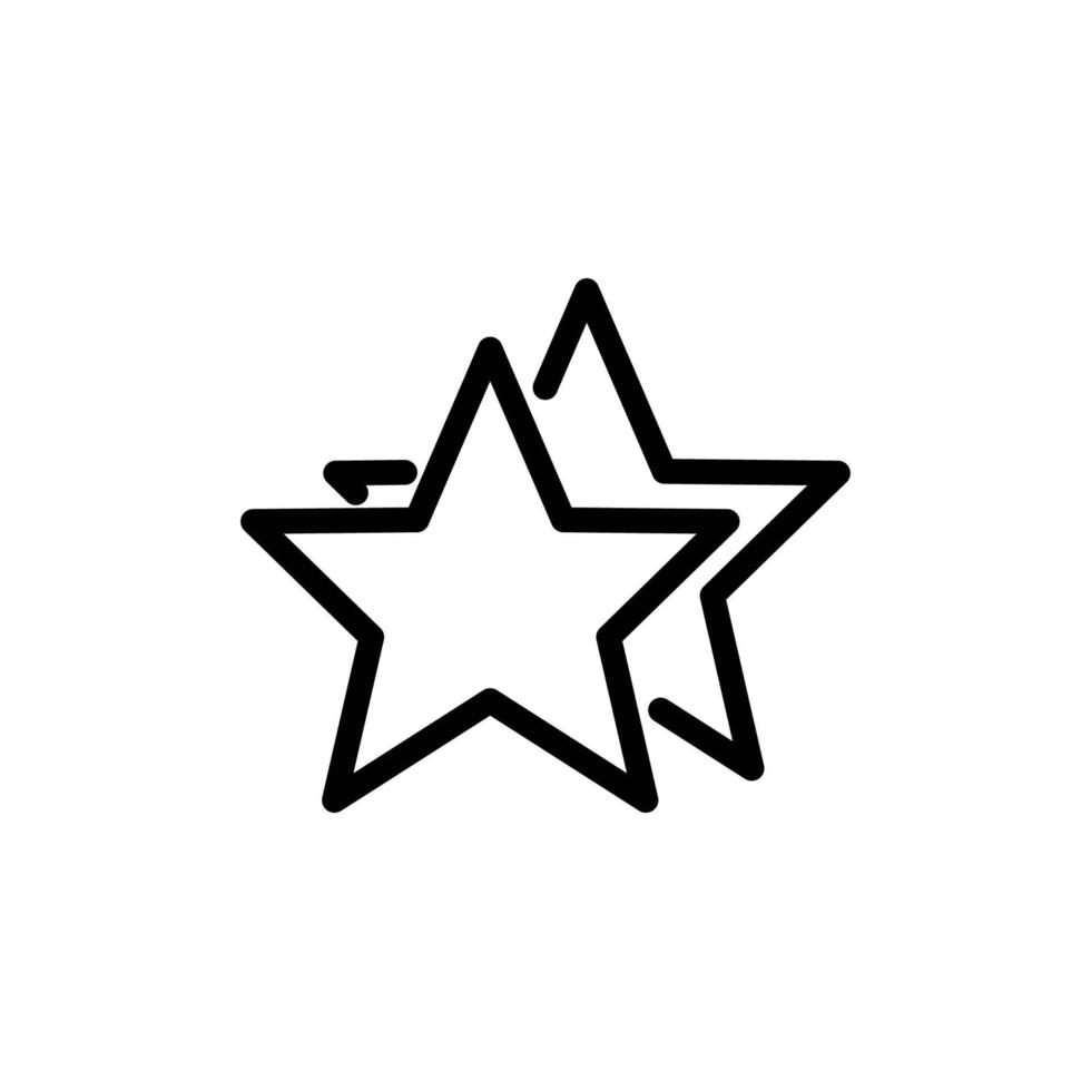 icona a forma di stella. adatto per simbolo preferito, in primo piano, migliore. stile icona linea. design semplice modificabile. vettore del modello di progettazione