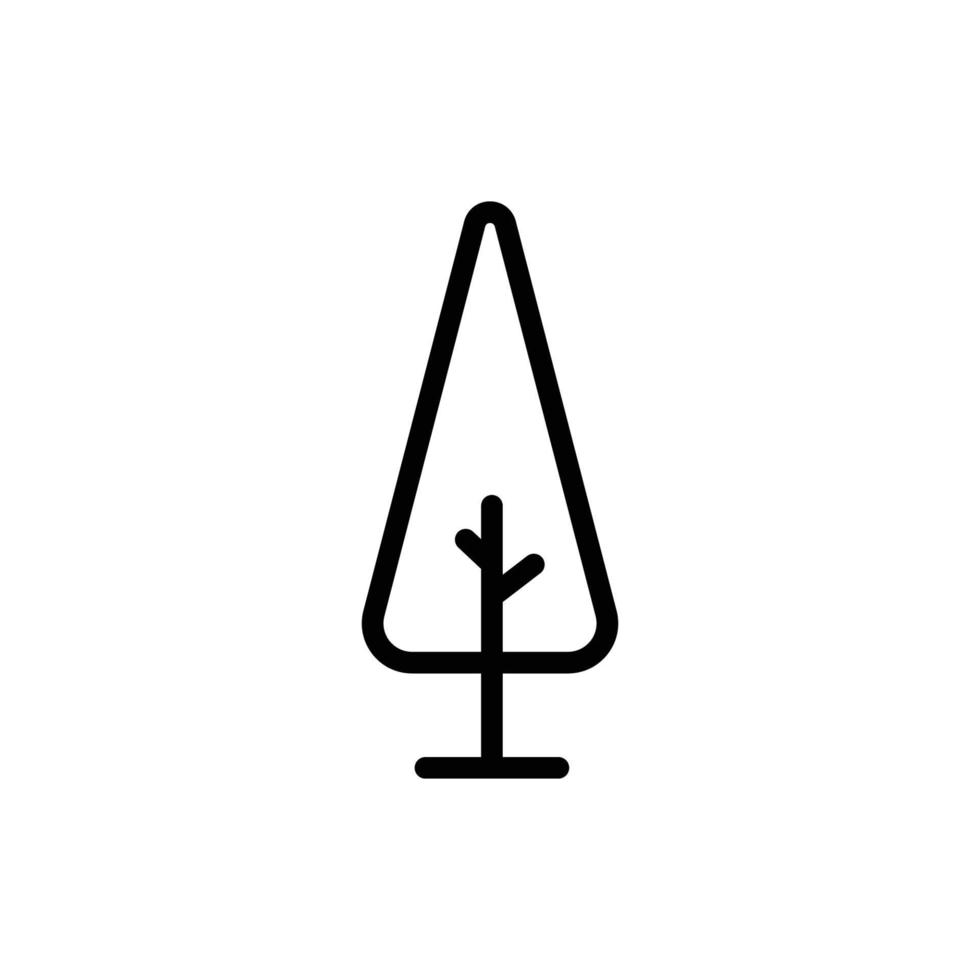 icona dell'albero. adatto per simbolo della foresta, parco, giardino. stile icona linea. design semplice modificabile. vettore del modello di progettazione