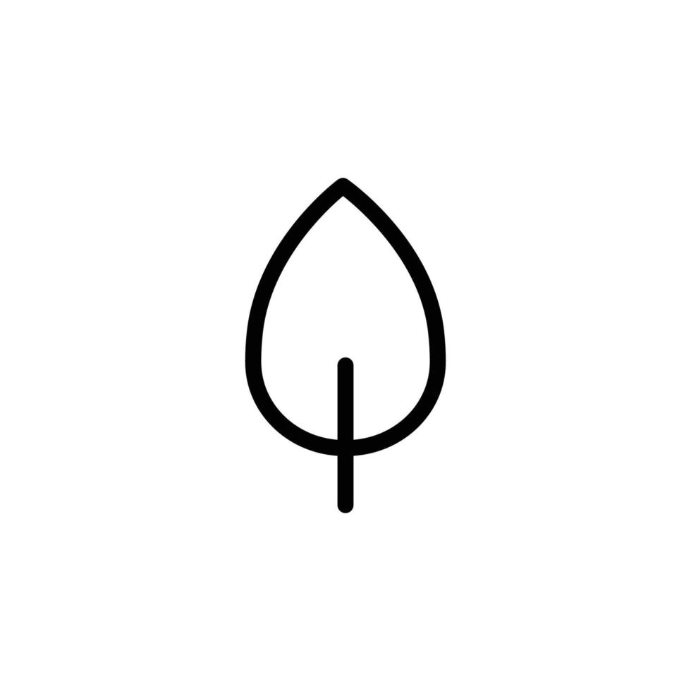 icona foglia. adatto per simbolo di ecologia. stile icona linea. design semplice modificabile. vettore del modello di progettazione