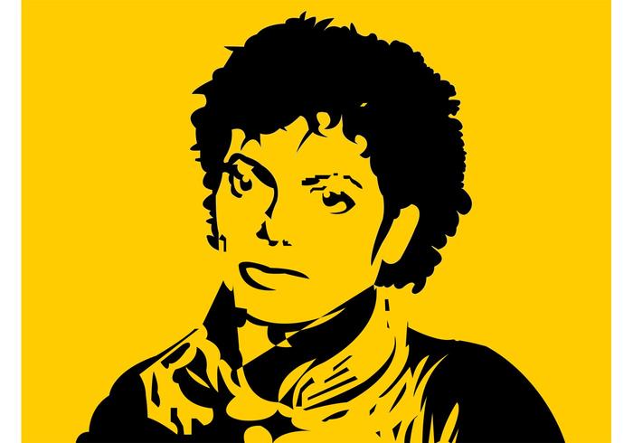 Ritratto di Michael Jackson vettore