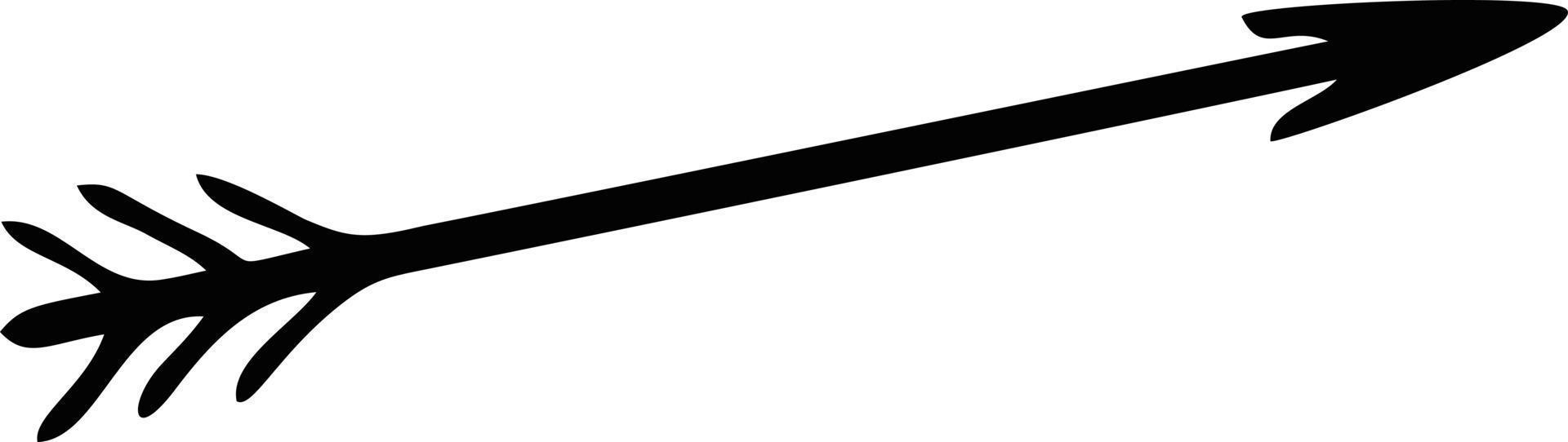 freccia sul lato destro in stile tribale vettore