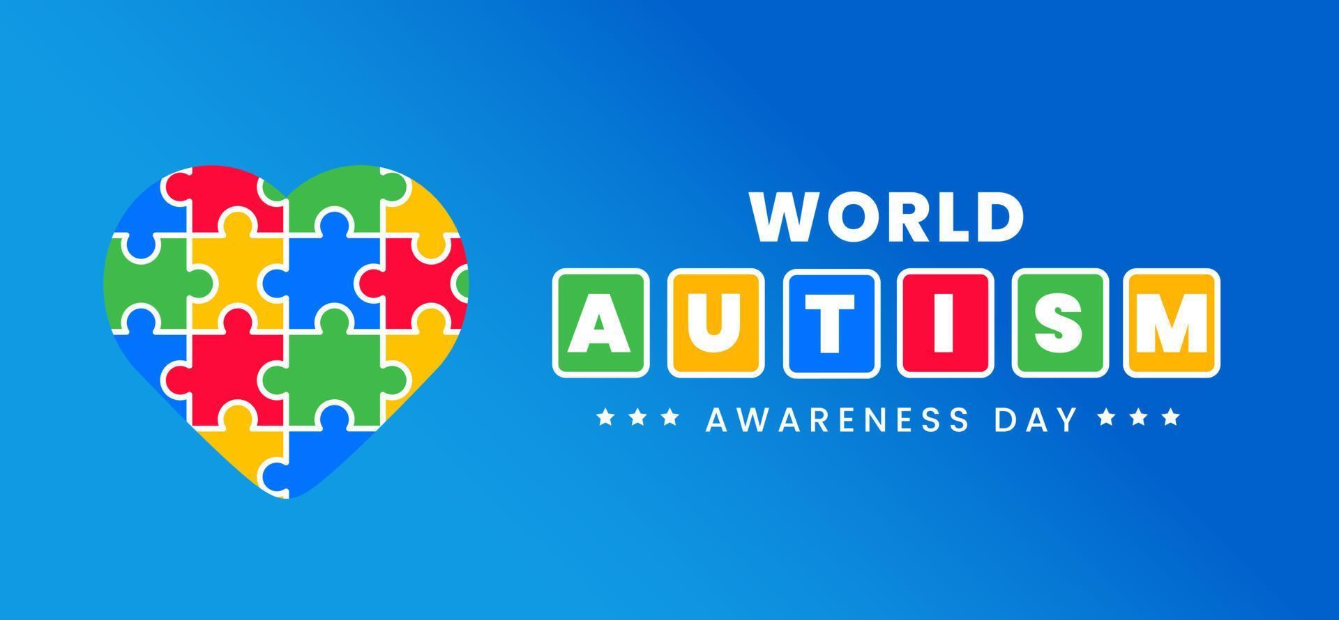 sfondo della giornata mondiale dell'autismo. 2 aprile sfondo della giornata mondiale di sensibilizzazione sull'autismo 2022. design di sfondo della giornata mondiale dell'autismo vettore