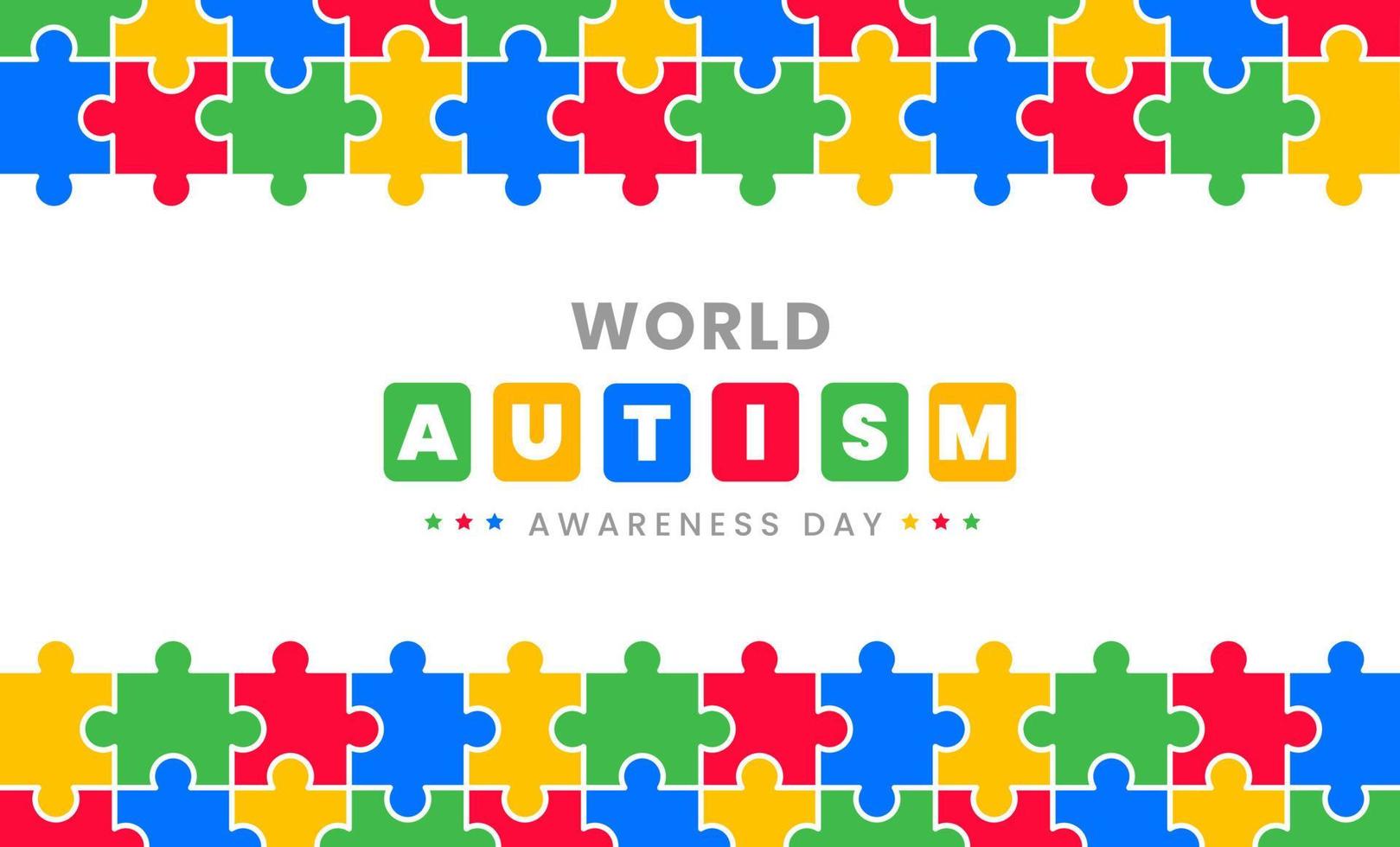 sfondo della giornata mondiale dell'autismo. 2 aprile sfondo della giornata mondiale di sensibilizzazione sull'autismo 2022. design di sfondo della giornata mondiale dell'autismo vettore