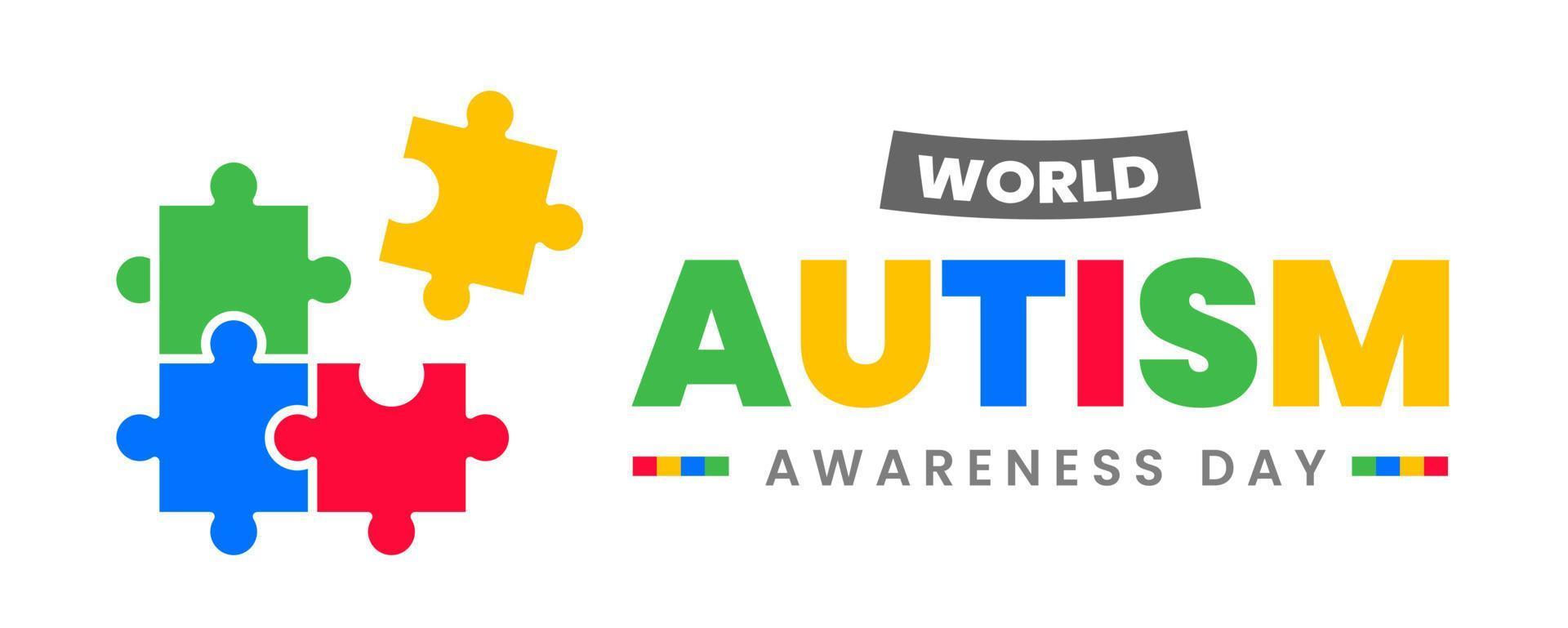 sfondo della giornata mondiale dell'autismo. 2 aprile sfondo della giornata mondiale di sensibilizzazione sull'autismo 2022. design di sfondo della giornata mondiale dell'autismo vettore